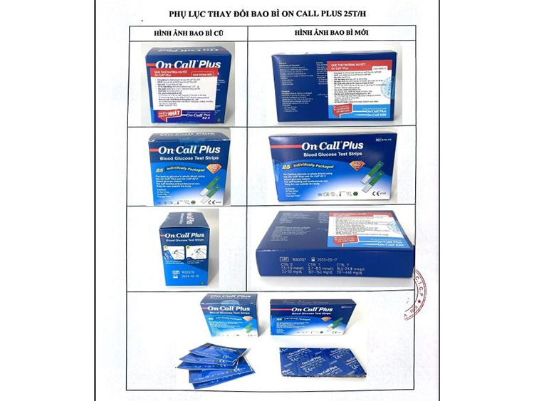 Que thử của máy đo đường huyết On Call Plus G133-115 (hộp 25 que)