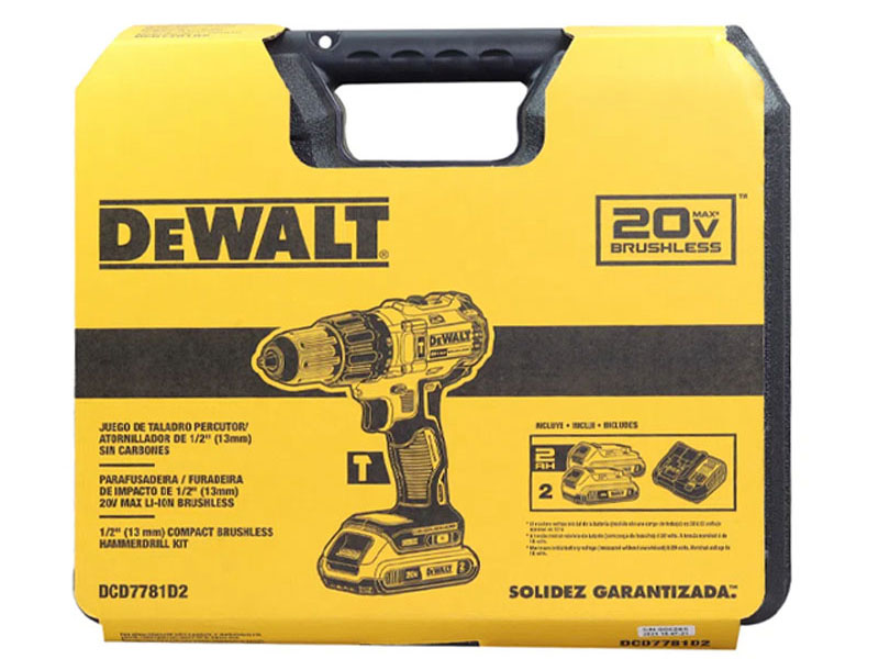 Máy khoan vặn vít dùng pin 20V Dewalt DCD7781D2-B1