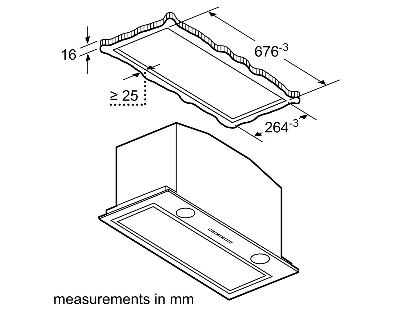 Máy hút mùi âm tủ Bosch 70cm DHL785C Serie 6