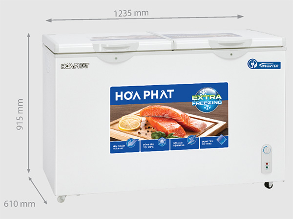 Tủ đông mát Hòa Phát Inverter 2 ngăn 2 cánh 245 lít HPF BD8245