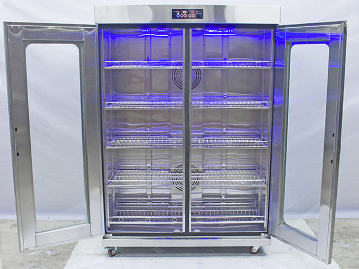 Tủ sấy bát cánh kính 1200L 2 lớp quạt gió FSMDLTSBQG-2CK2L