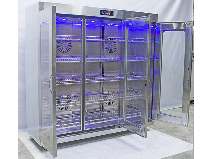 Tủ sấy bát cánh kính 1800L 2 lớp quạt gió FSMDLTSBQG-3CK2L