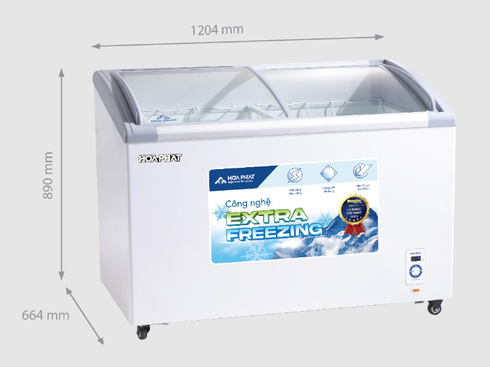 Tủ đông Hòa Phát 1 ngăn 2 cánh 357 lít HSF AD6357.C1