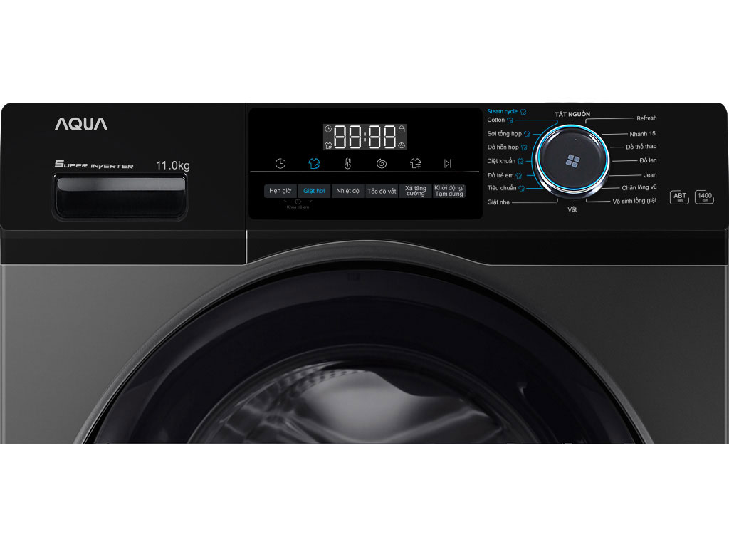 Máy giặt lồng ngang Aqua Inverter 11Kg AQD-A1102J BK