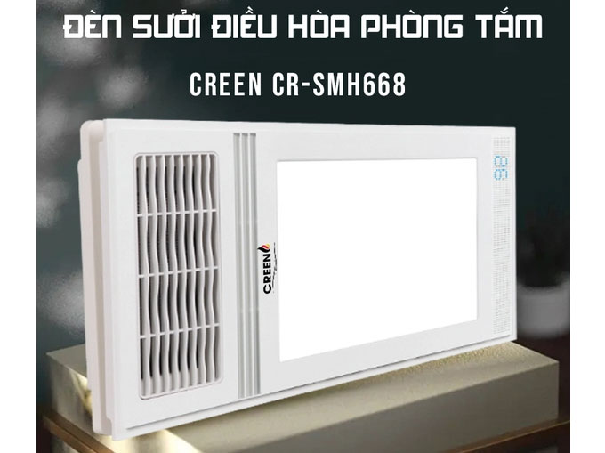 Quạt sưởi nhà tắm thông minh Creen CR-SMH668