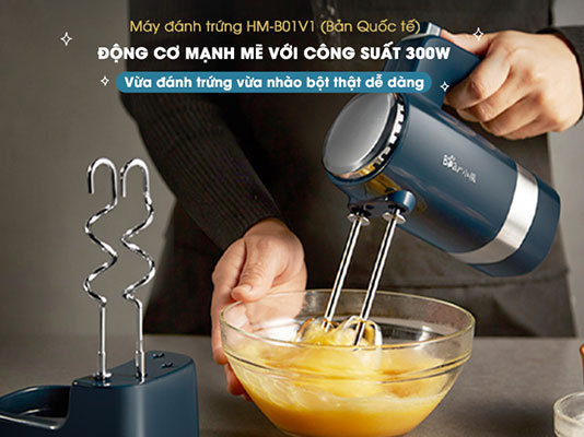 Máy đánh trứng trộn bột cầm tay Bear HM-B01V1