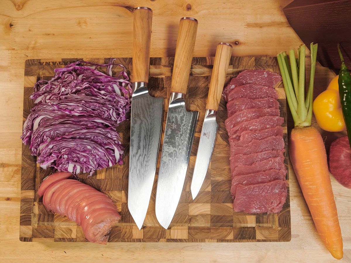 Dao bếp cao cấp Miura 3X - Bộ 3 dao thái đa năng Santoku