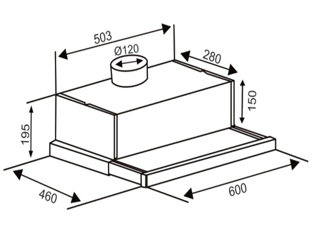 Máy hút mùi âm tủ Capri CR-602HP