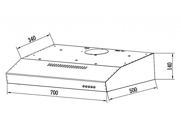Máy hút mùi âm tủ Tomate Built-in hood TOM 1201B