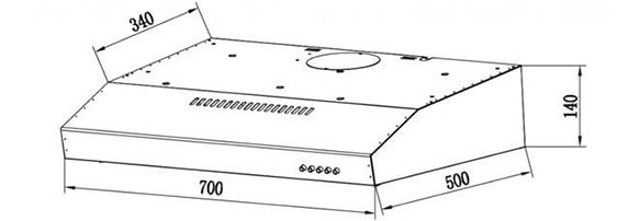 Máy hút mùi Tomate TOM 1201