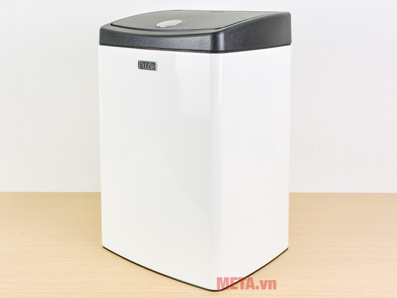 Thùng rác inox nhấn vuông nhỏ Fitis STS1-904 - 15 lít (Trắng)