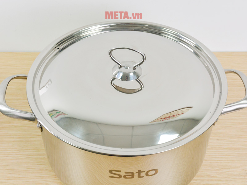 Bộ nồi inox 3 đáy Sato ST03-30H (Kèm xửng hấp)