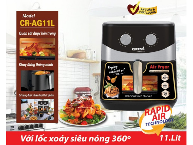 Nồi chiên không dầu Creen CR-AG11L - 11 lít