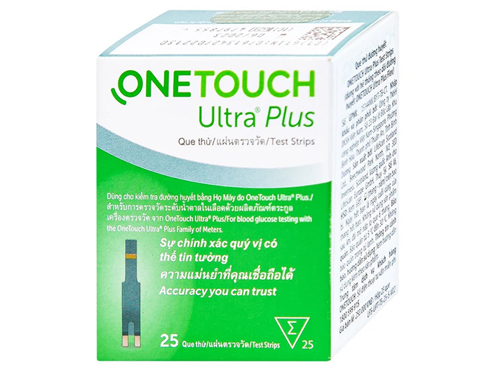 Que thử đường huyết Johnson & Johnson One Touch Ultra Plus Flex (Onetouch Ultra Plus B/25) (lọ 25 que)