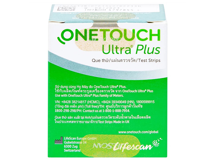 Que thử đường huyết Johnson & Johnson One Touch Ultra Plus Flex (Onetouch Ultra Plus B/25) (lọ 25 que)