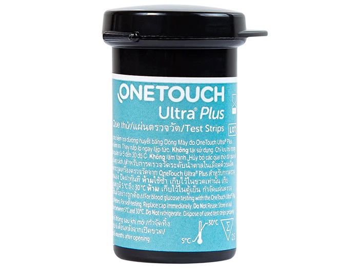 Que thử đường huyết Johnson & Johnson One Touch Ultra Plus Flex (Onetouch Ultra Plus B/25) (lọ 25 que)