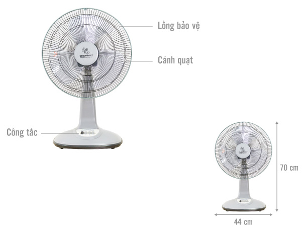 Quạt lỡ nhựa Chefman B4 CM-D402 (47W, sải cánh 400mm)