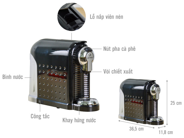 Máy pha cà phê viên nén Espresso Perfetto P.08