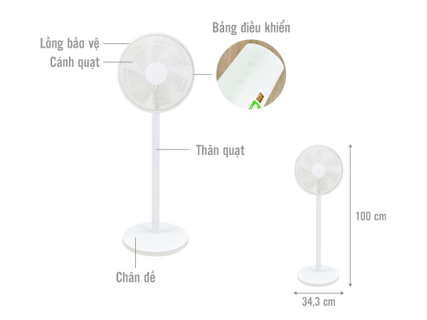 Quạt đứng Xiaomi Mi Smart Standing Fan 2 Lite (PYV4007GL)