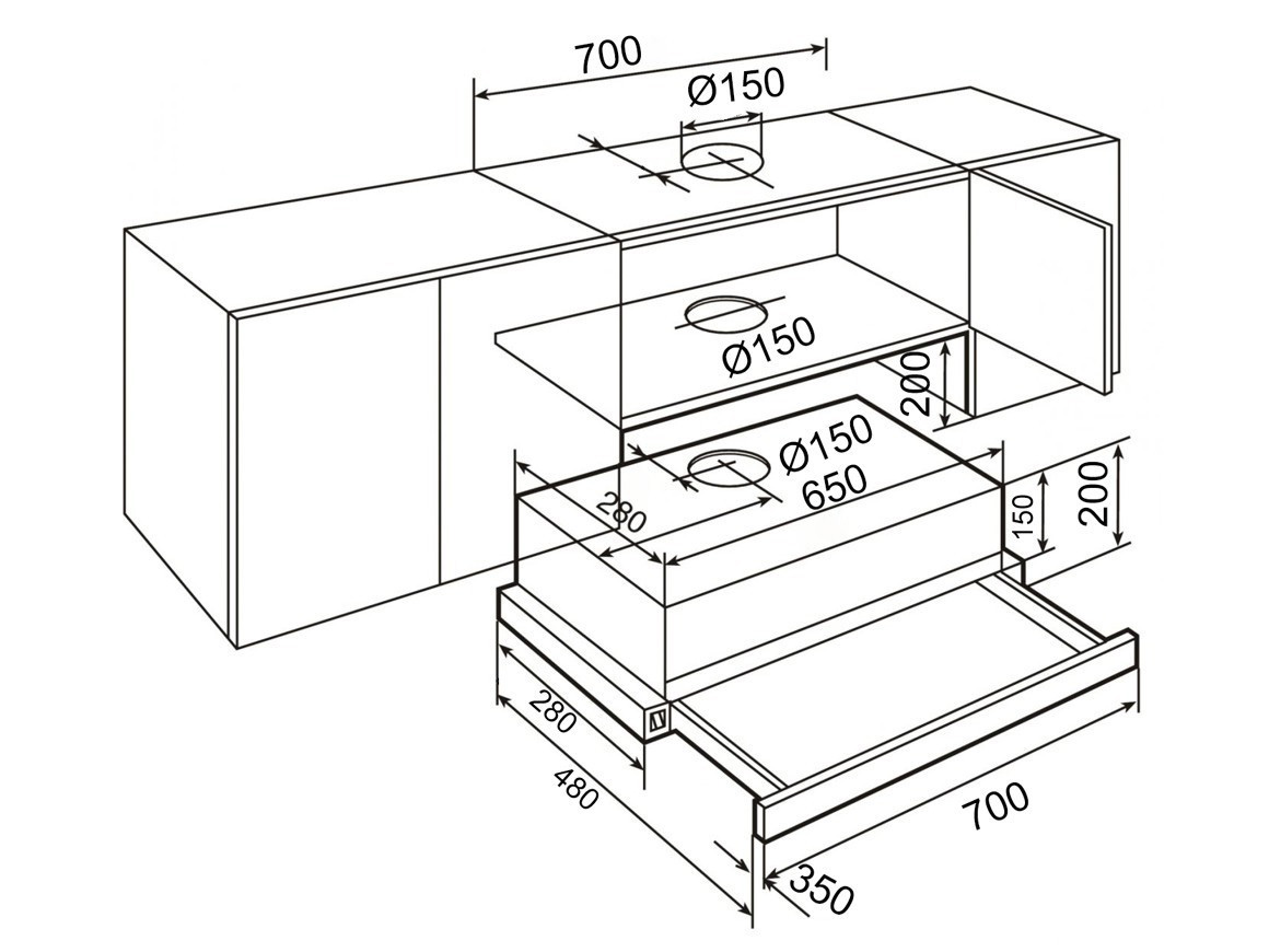 Máy hút mùi Dann DSY7002P