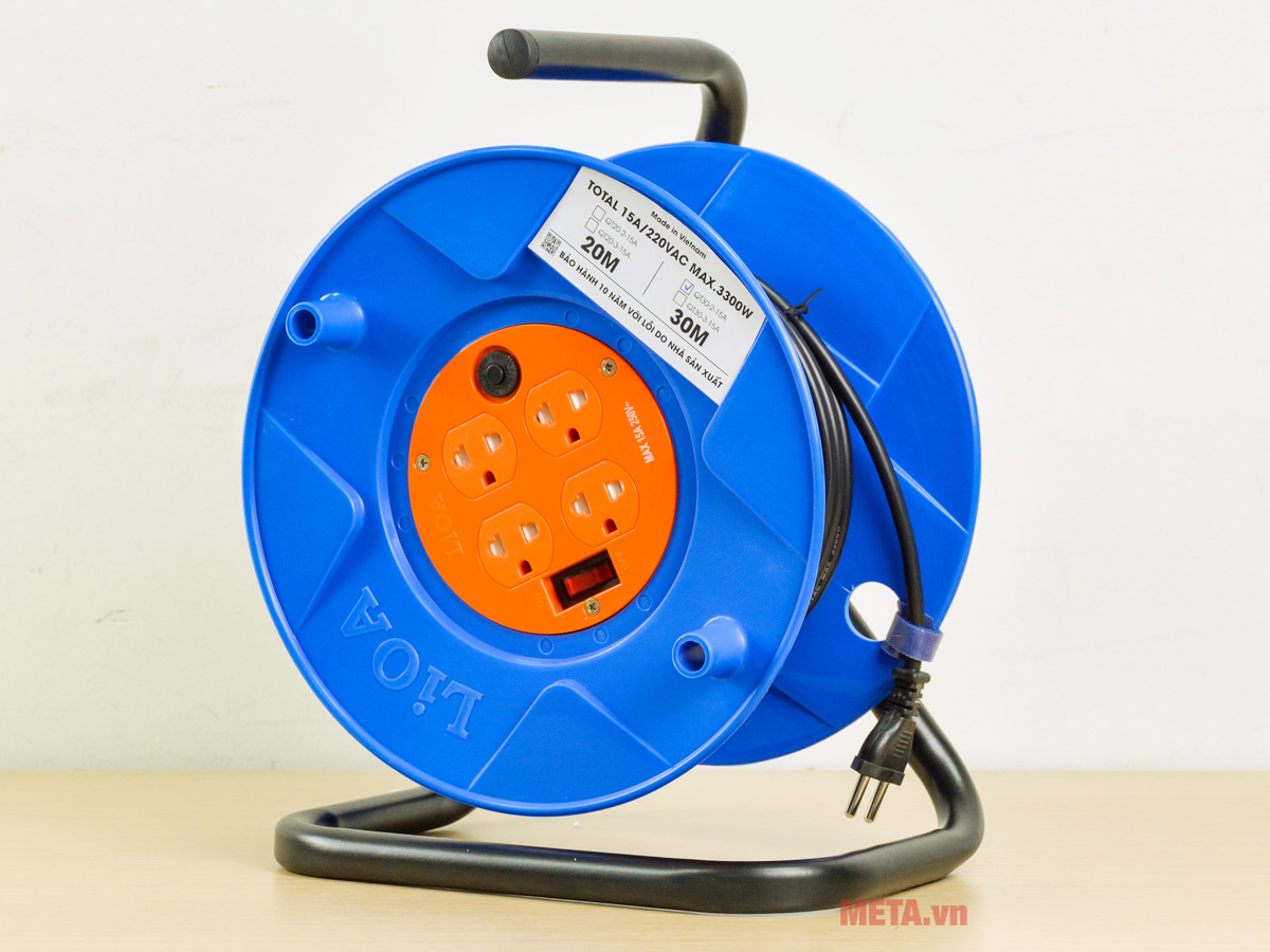 Ổ cắm kéo dài Lioa QT30-2-15A kiểu Rulo (Dành cho công trường)