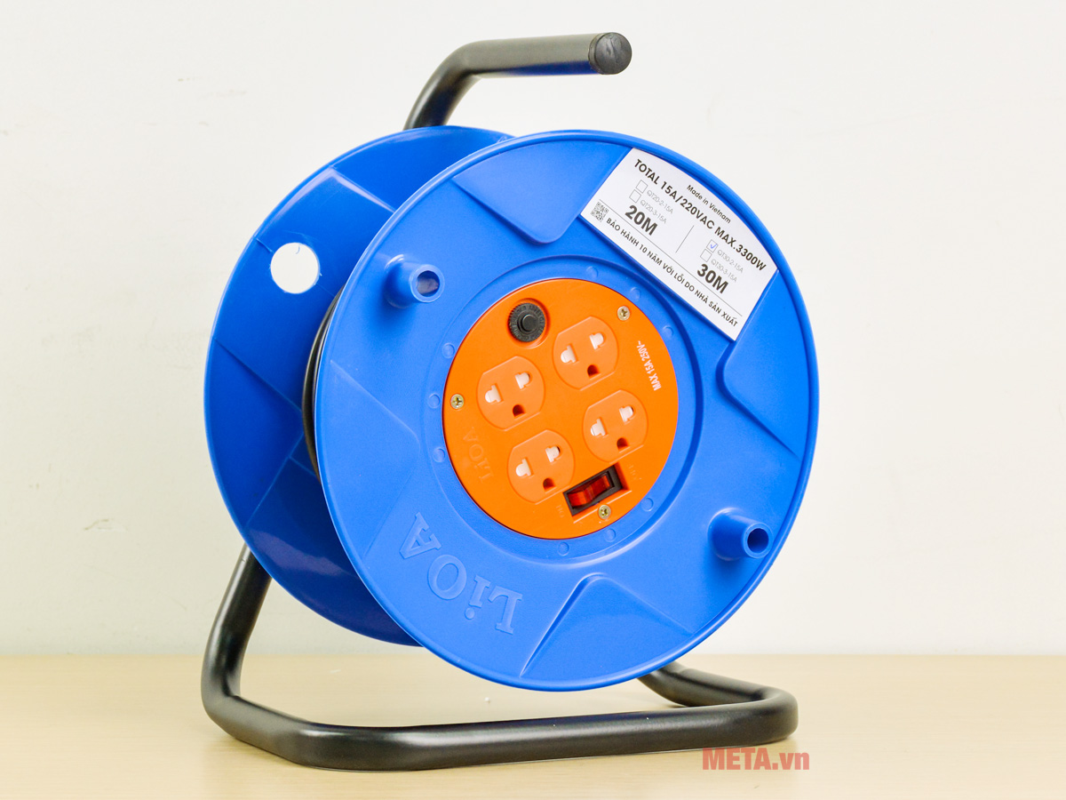Ổ cắm kéo dài Lioa QT30-2-15A kiểu Rulo (Dành cho công trường)