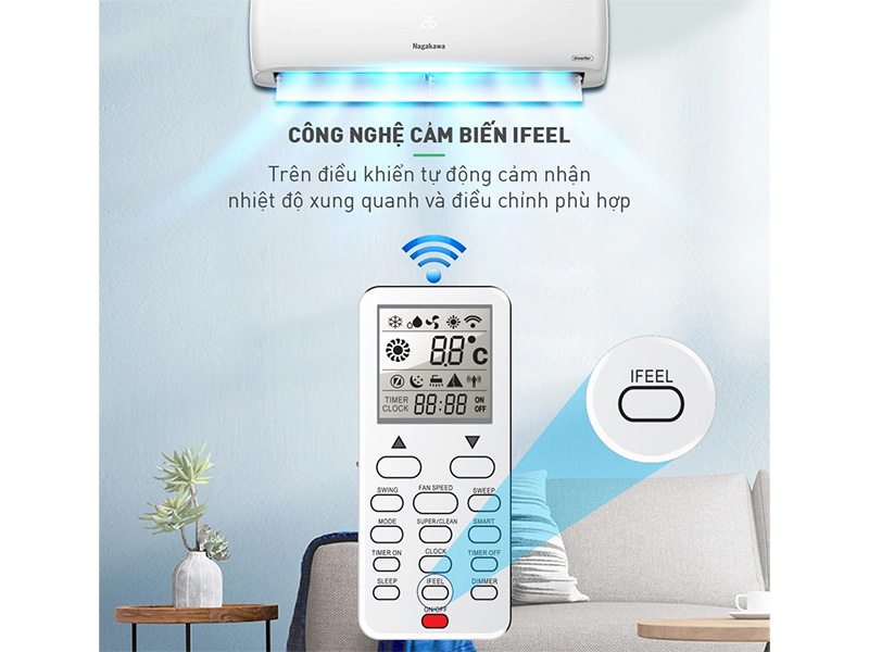 Điều hòa Nagakawa 1 chiều 18000BTU/H Inverter NIS-C18R2H08