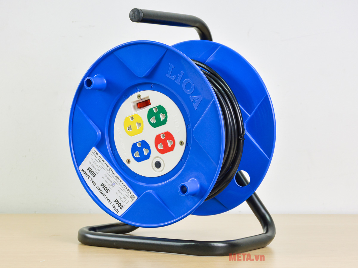 Ổ cắm kéo dài LiOA QT30-3-15A kiểu Rulo (Dành cho công trường)