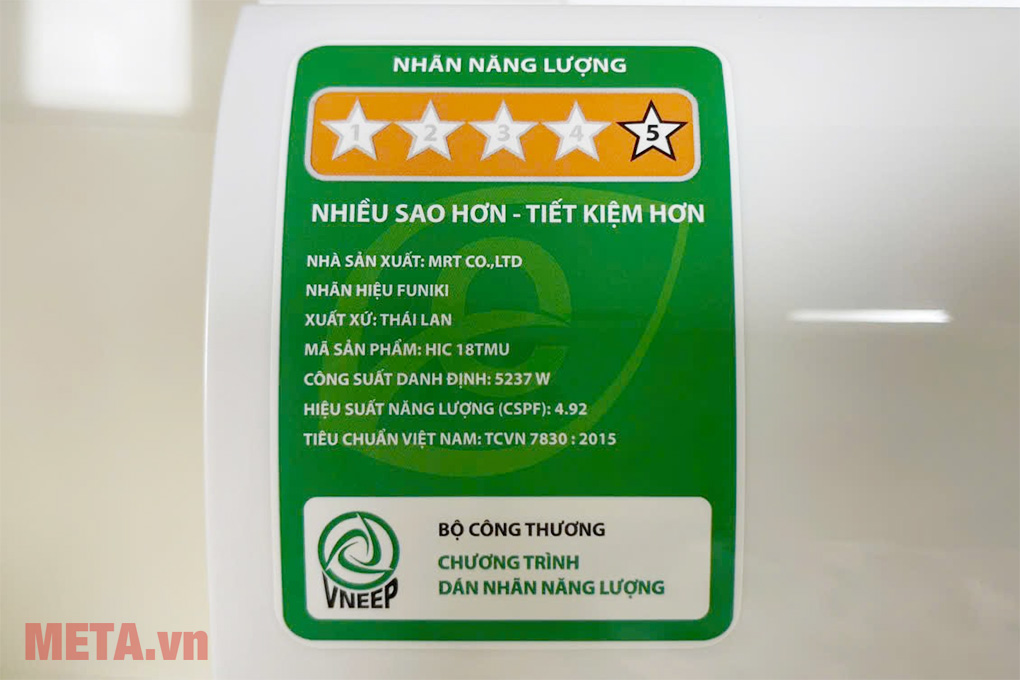 Điều hòa 1 chiều Funiki inverter 18.000 BTU HIC-18TMU