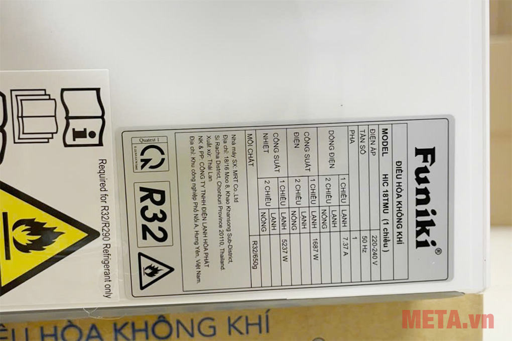 Điều hòa 1 chiều Funiki inverter 18.000 BTU HIC-18TMU