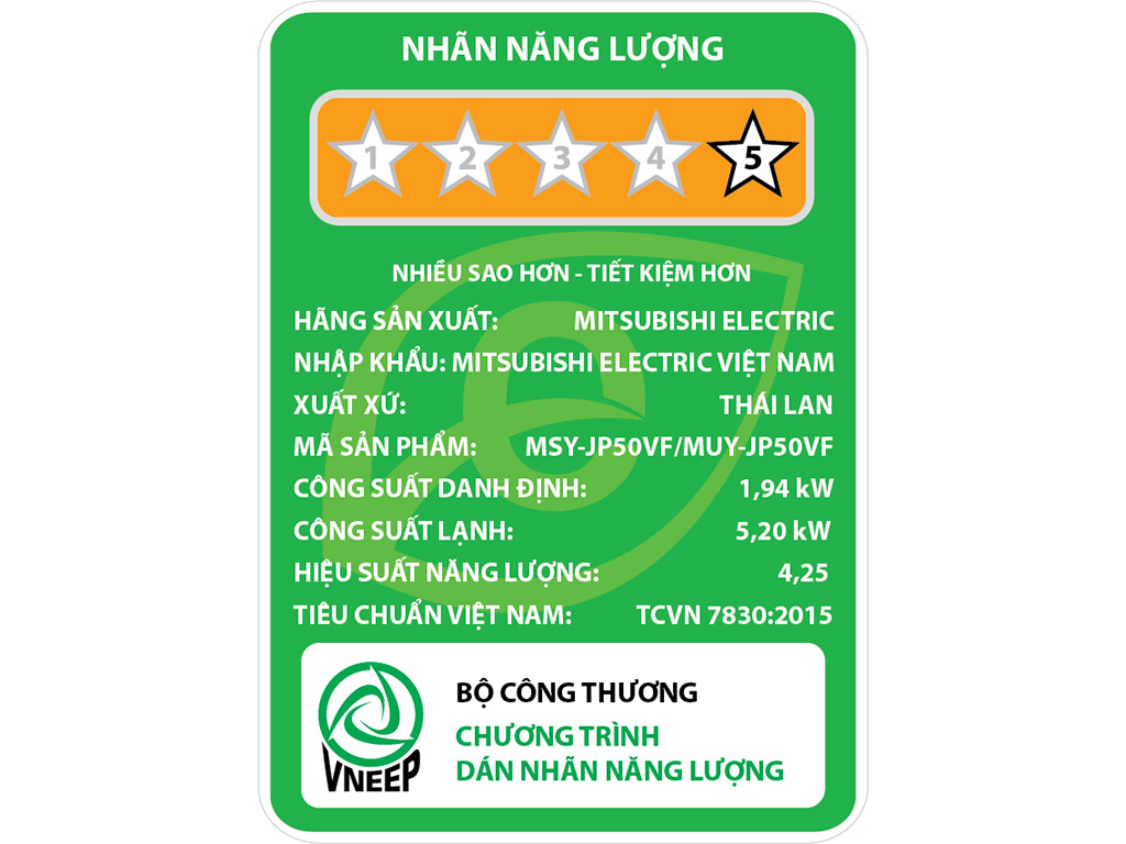 Máy lạnh Mitsubishi Electric Inverter 2HP MSY-JP50VF