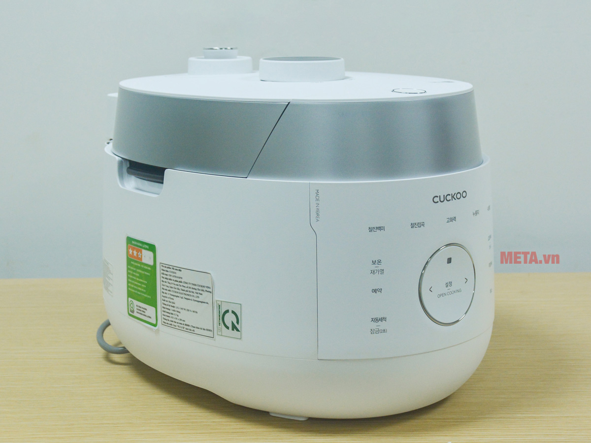 Nồi cơm điện cao tần áp suất kép Cuckoo CRP-LHTR1010FW 1.8 lít (trắng)