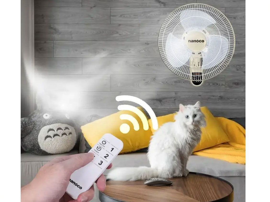 Quạt treo tường Nanoco NWF1612RC-BE - META.vn