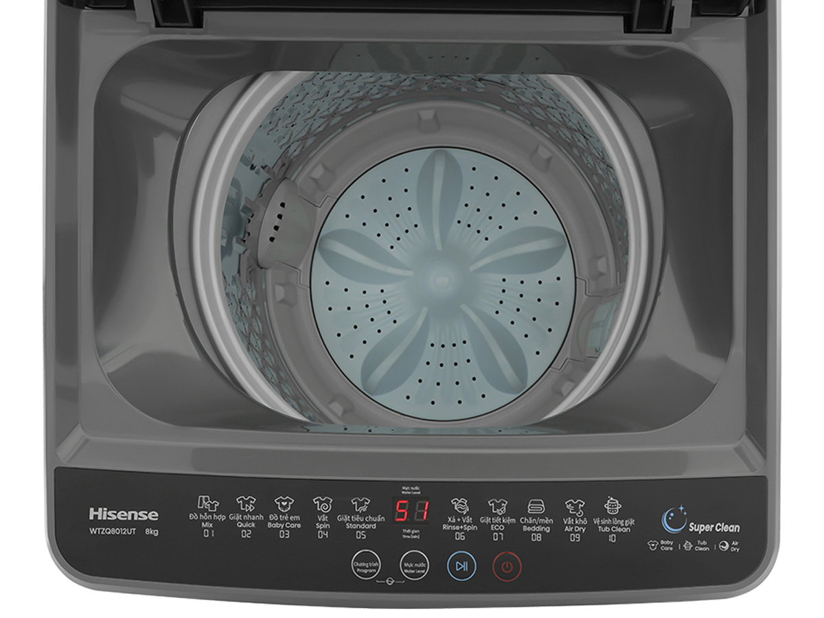 Máy giặt Hisense 8kg WTZQ8012UT