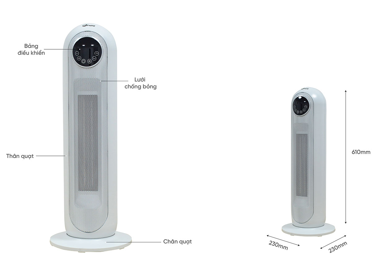 Quạt sưởi gốm Ceramic để sàn FujiE CH-2300