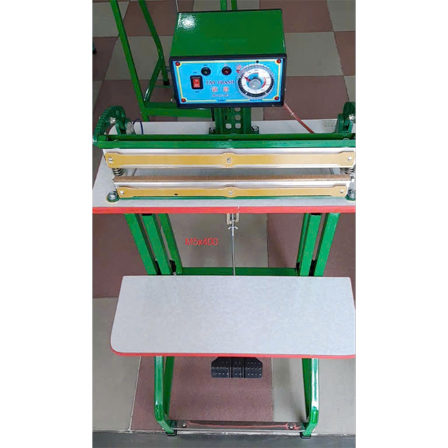 Máy hàn miệng túi dập chân M5-400 mm