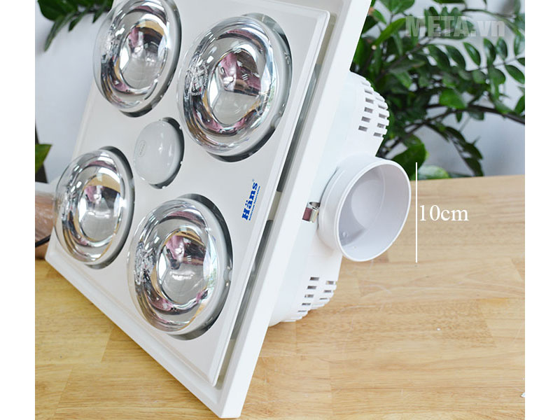 Đèn sưởi nhà tắm hồng ngoại Hans 4 bóng H4B (loại ốp âm)