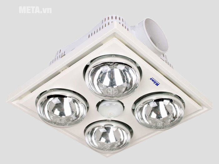 Đèn sưởi nhà tắm hồng ngoại Hans 4 bóng H4B (loại ốp âm)