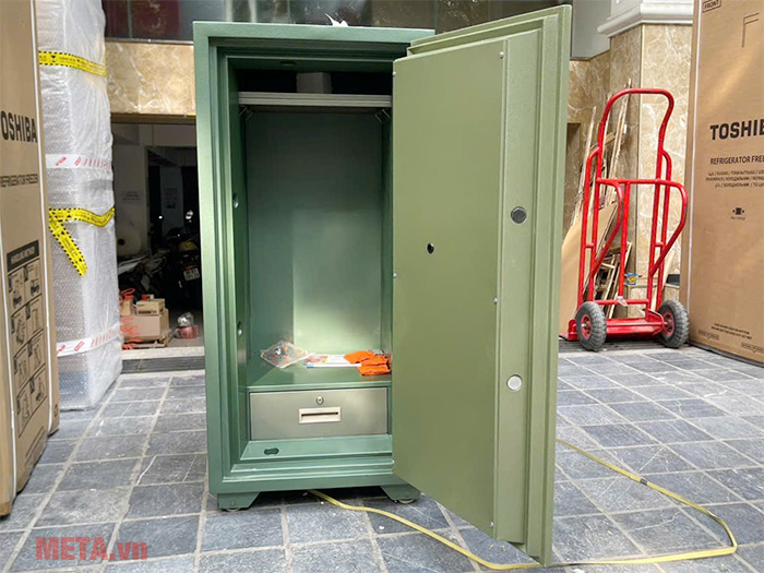 Két sắt chống cháy Hòa Phát KS250K1DT (khóa chìa và khóa điện tử)