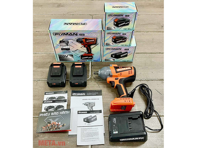 Máy vặn bu lông bằng pin cầm tay Fixman FL105002-01