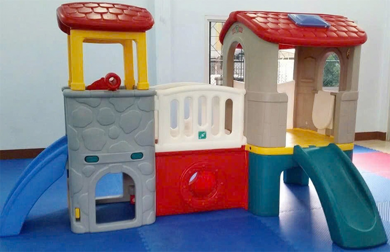 Bộ nhà leo cầu trượt 2 khối LA-06