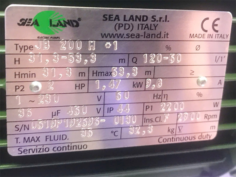 Máy bơm họng súng Sealand JB 200M (1.5kw)