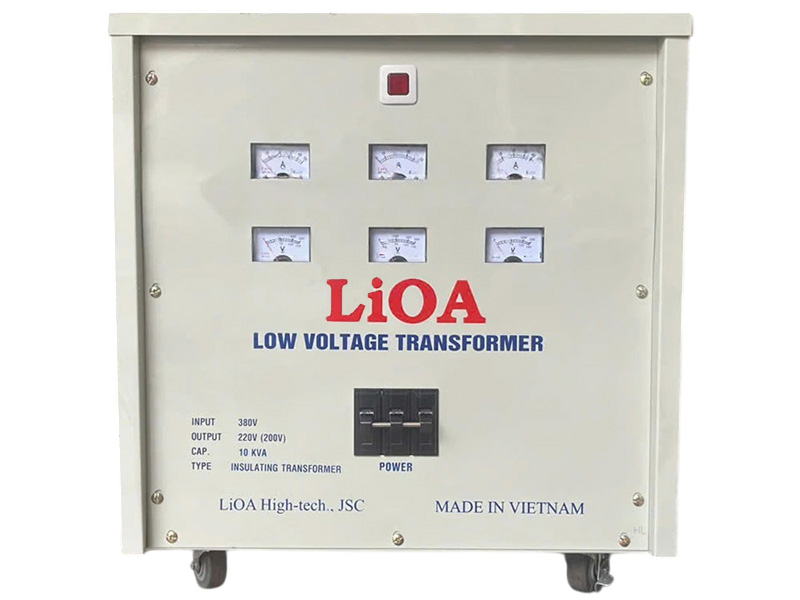 Biến áp đổi nguồn hạ áp 3 pha LiOA 10KVA - 3K101M2DH5YC (cách ly)