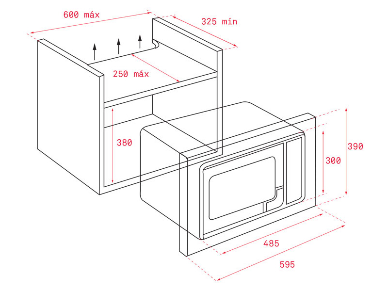 Lò vi sóng âm Teka MS 620 BIS - 20 lít (có nướng)