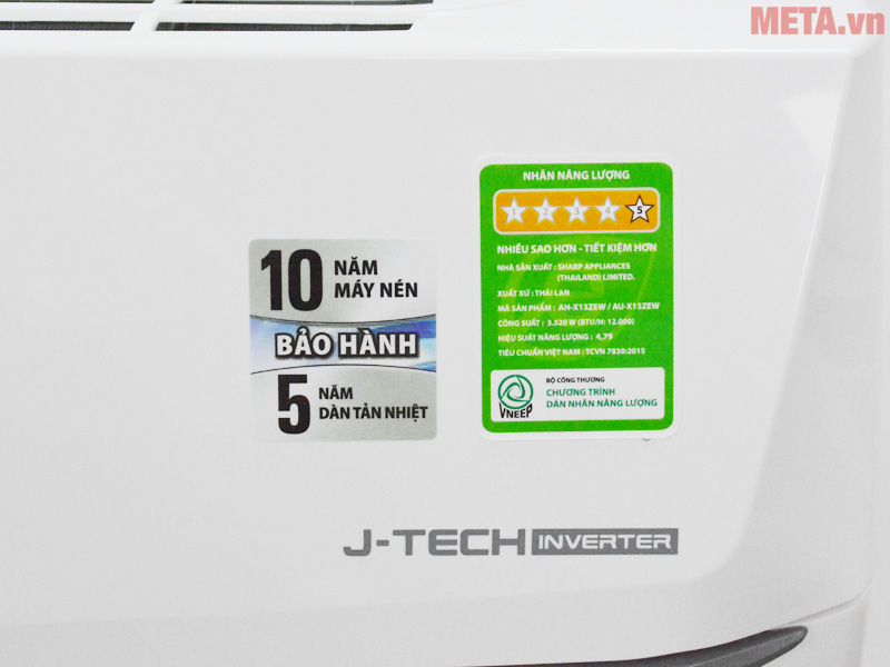 Máy lạnh Sharp Inverter 1.5HP AH-X13ZEW