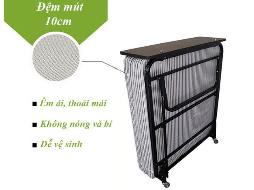 Giường phụ khách sạn đệm mút 10cm (GP-G10) - META.vn