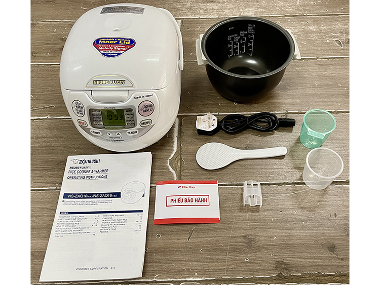 Nồi cơm điện Zojirushi NS-ZAQ10-WZ - 1 lít