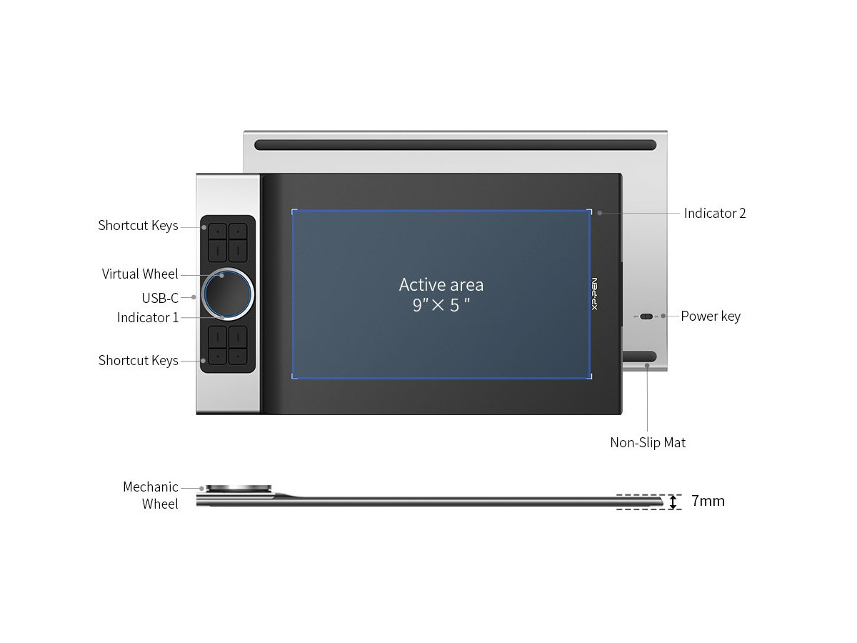 Bảng vẽ điện tử XP-Pen Deco Pro Small wireless (SW) kết nối IOS, android