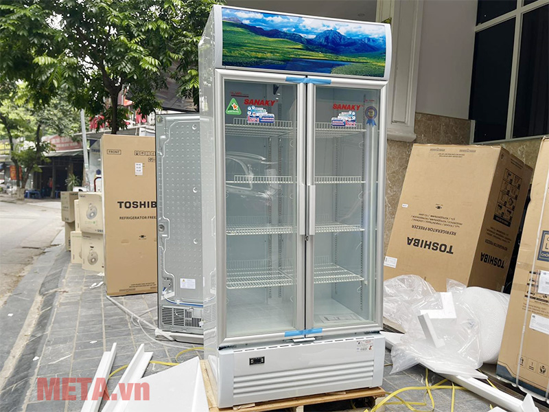 Tủ mát 2 cánh Inverter Sanaky 700 lít VH-8009HP3 đồng (R600a)