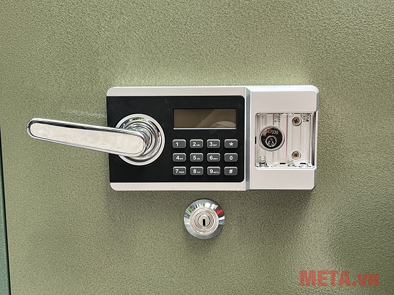 Két sắt chống cháy Hòa Phát KS168K1DT (khóa chìa và khóa điện tử)